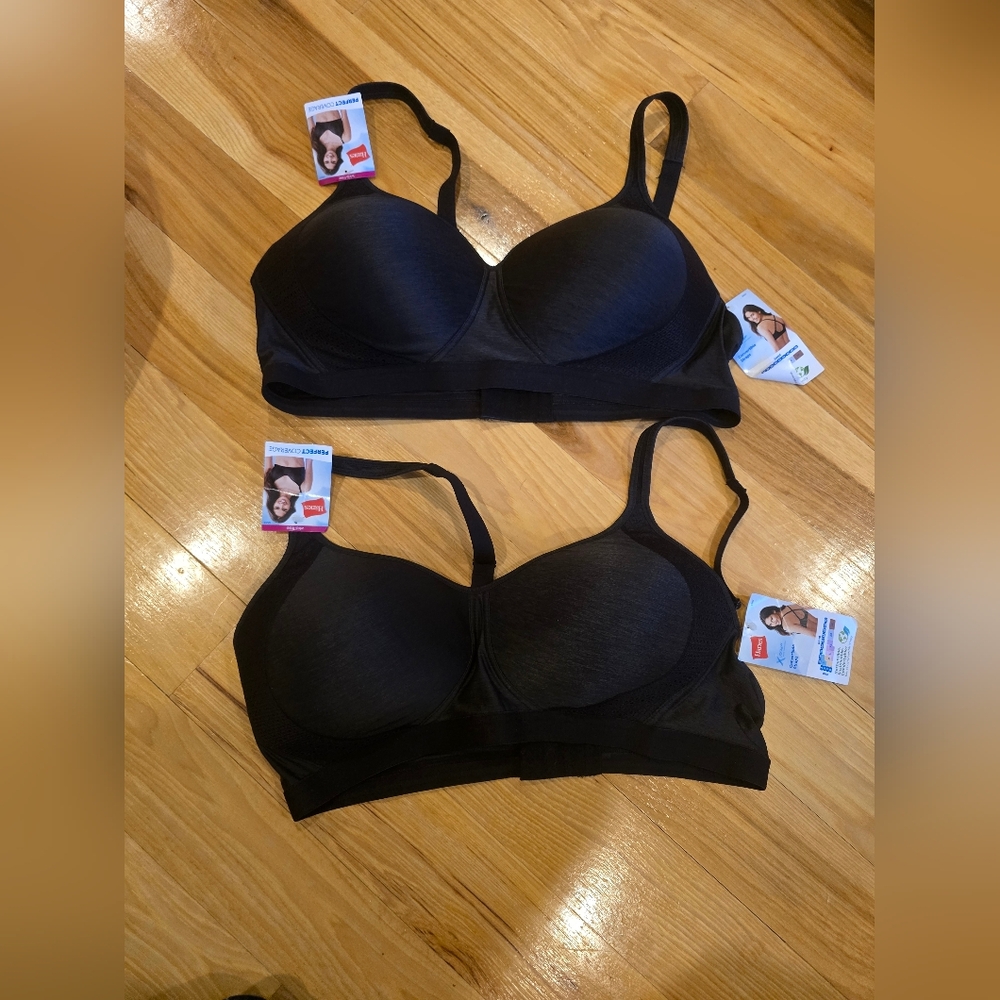 2 Hanes wire-free Bras, XL, NWT